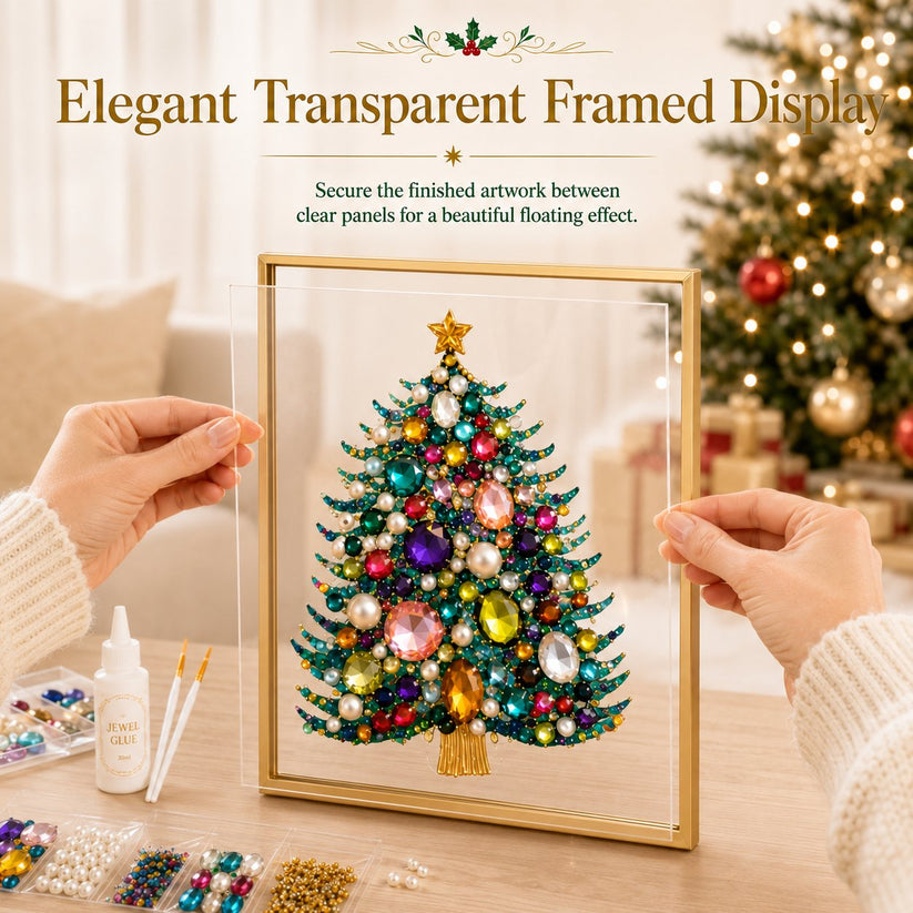DIY Jeweled Christmas Tree Art Kit