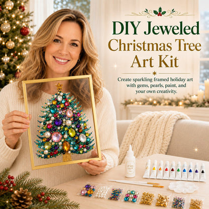 DIY Jeweled Christmas Tree Art Kit