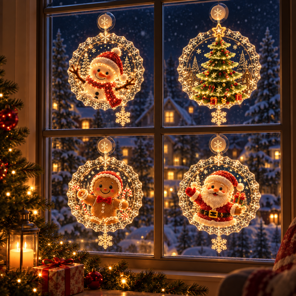 ZavenastoreTM⭐ Christmas Suction Cup Window Light
