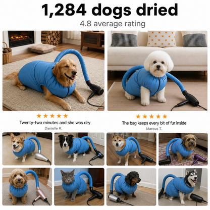 Drying Bag – Quick Dry Pet Hair Drying Suit for Small, Medium & Large Dogs and Cats