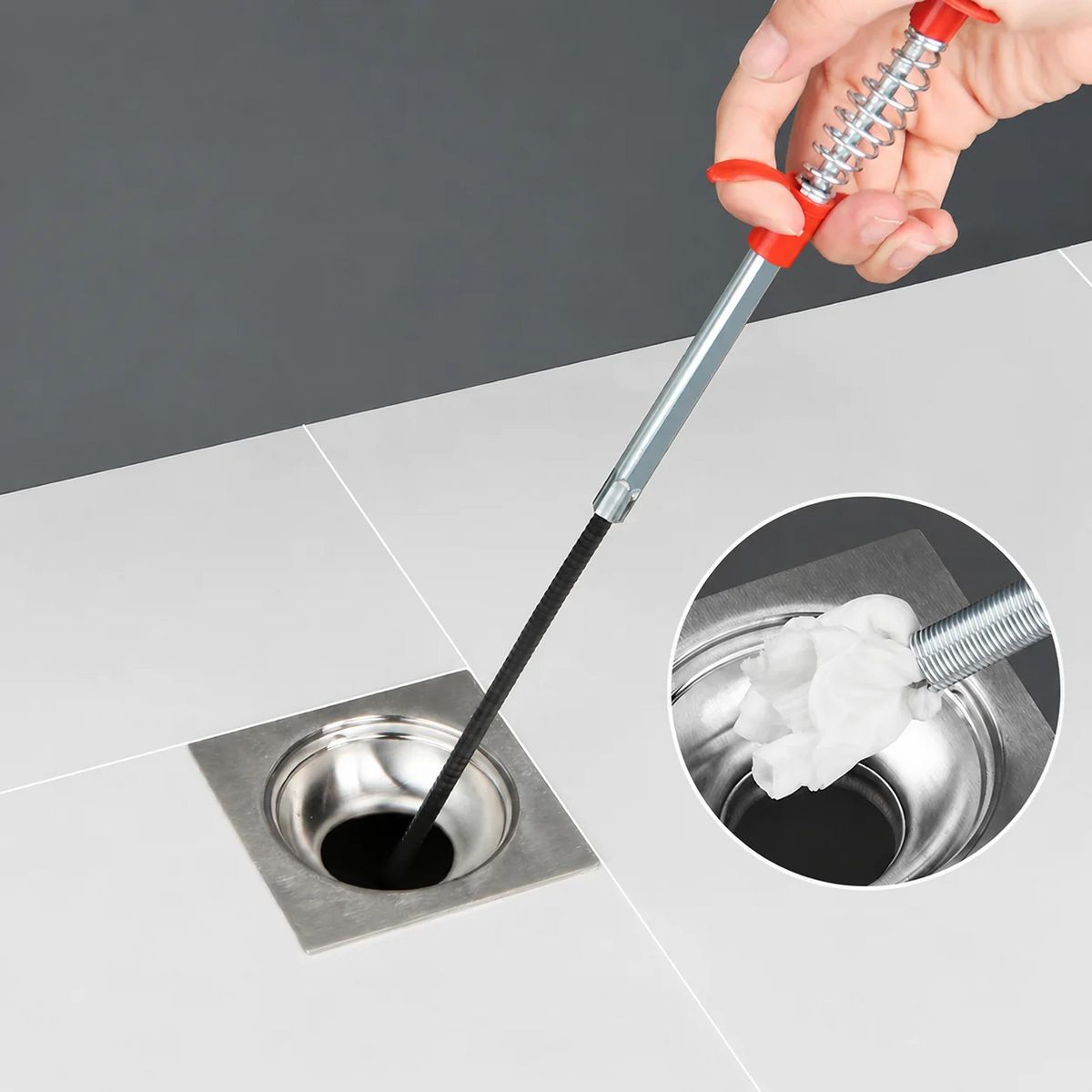 Professional Drain Cleaning Tool for Unclogging Kitchen Sinks, Bathroom Drains, and Blocked Toilets