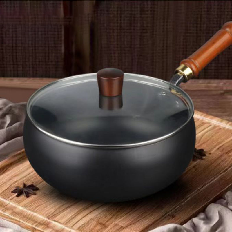 Non coated and non stick household iron pot