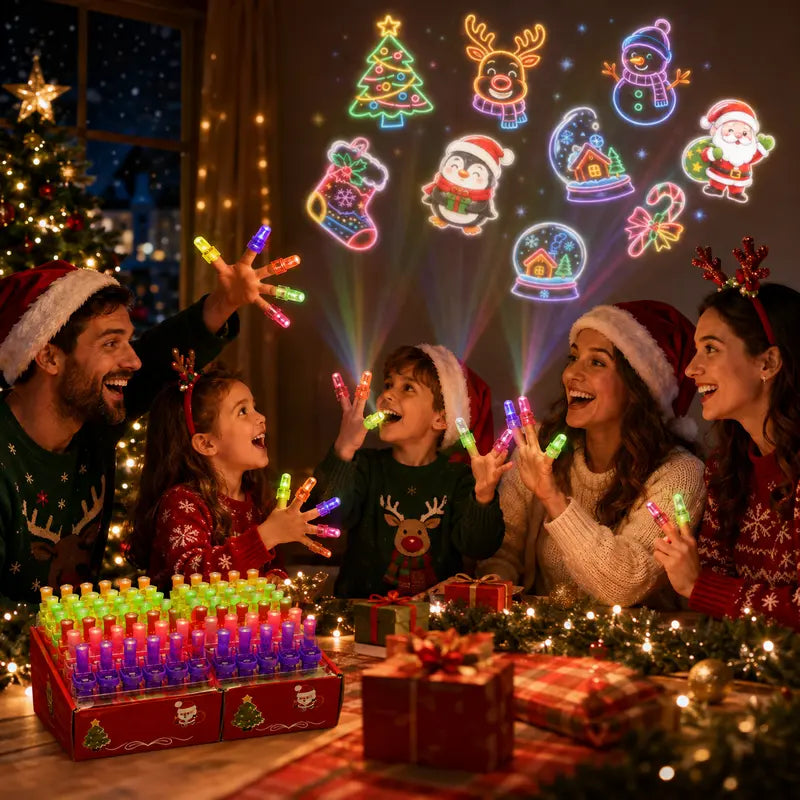 👻 Halloween Finger Projector Rings – LED Party Favors for Kids🎃
