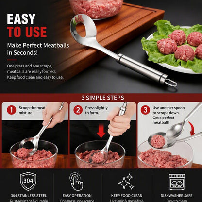 Stainless Steel Meatball Scoop
