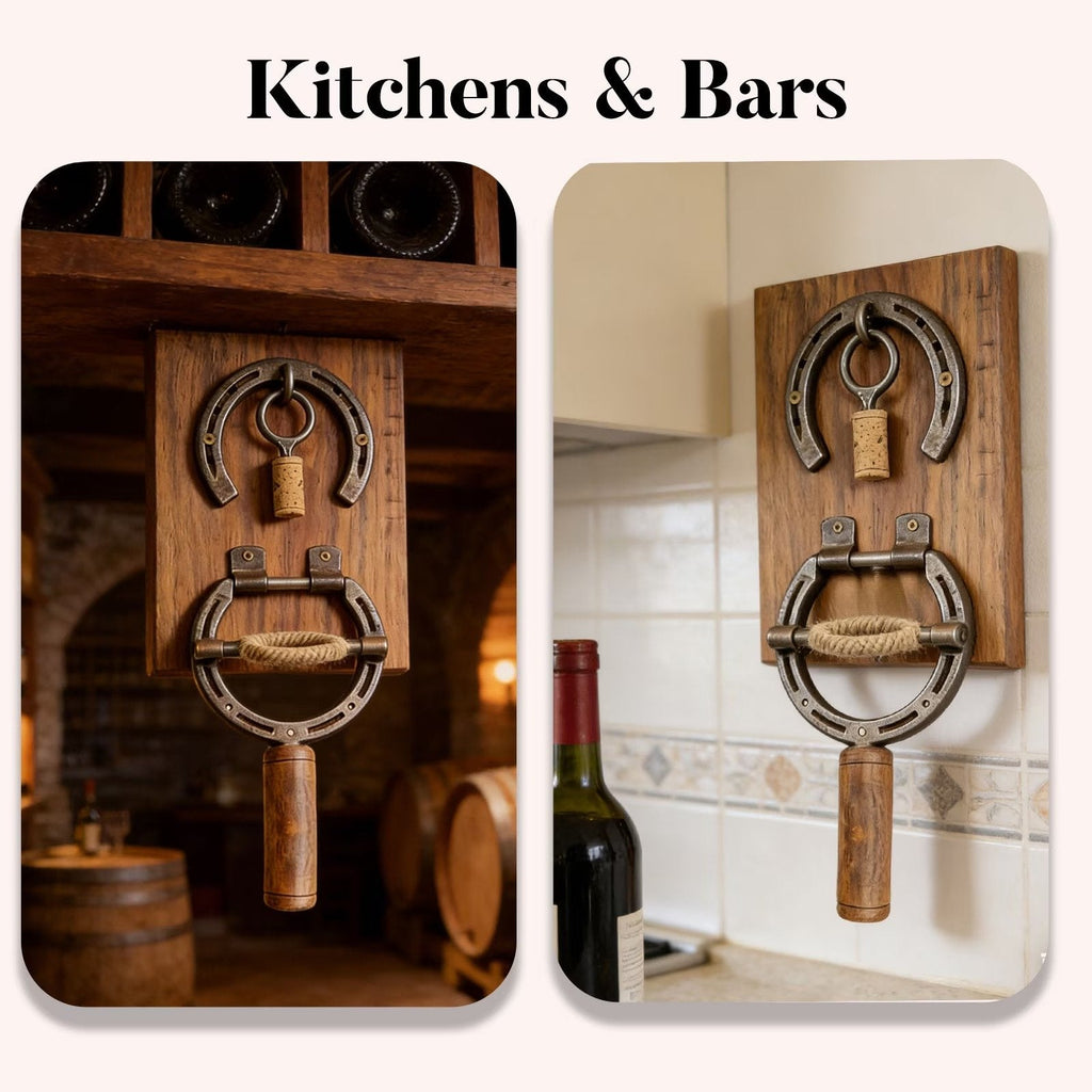 Wall Mounted Horseshoe Bottle Opener