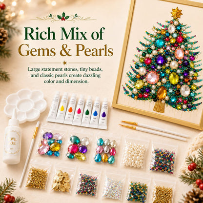DIY Jeweled Christmas Tree Art Kit