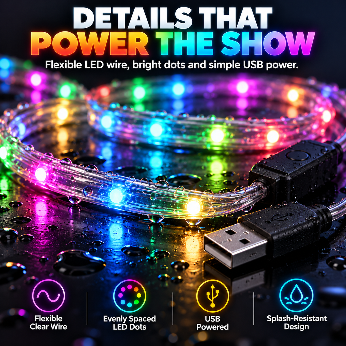 LED Halloween&Christmas Curtain Lights