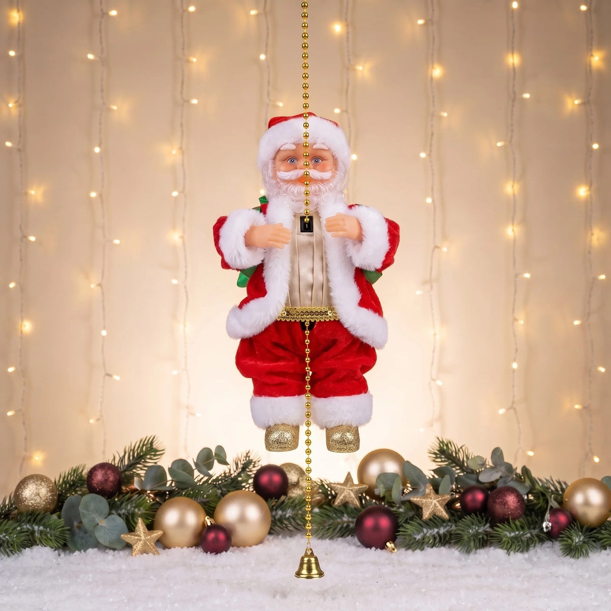 Climbing Santa Claus Christmas Ornament