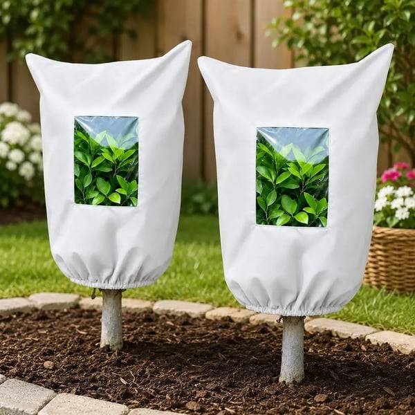 🌿 Plant Frost Protection Cover – Breathable, reusable cover for shrubs, potted plants, and young trees