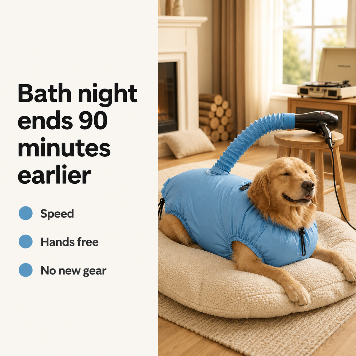 Drying Bag – Quick Dry Pet Hair Drying Suit for Small, Medium & Large Dogs and Cats