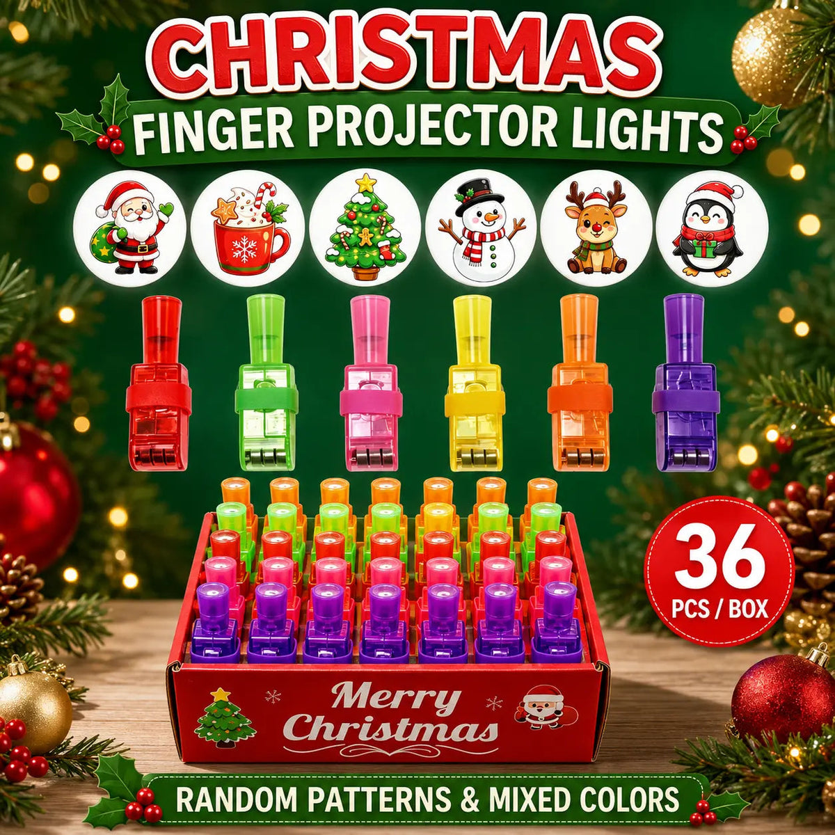 👻 Halloween Finger Projector Rings – LED Party Favors for Kids🎃