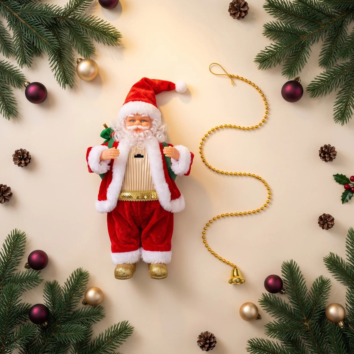 Climbing Santa Claus Christmas Ornament