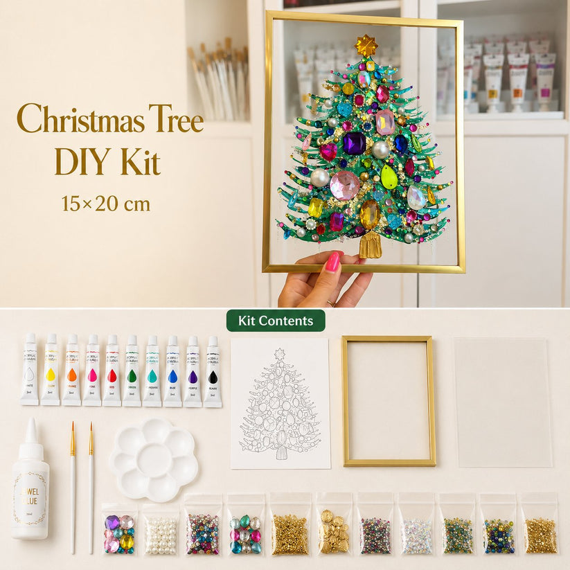 DIY Jeweled Christmas Tree Art Kit