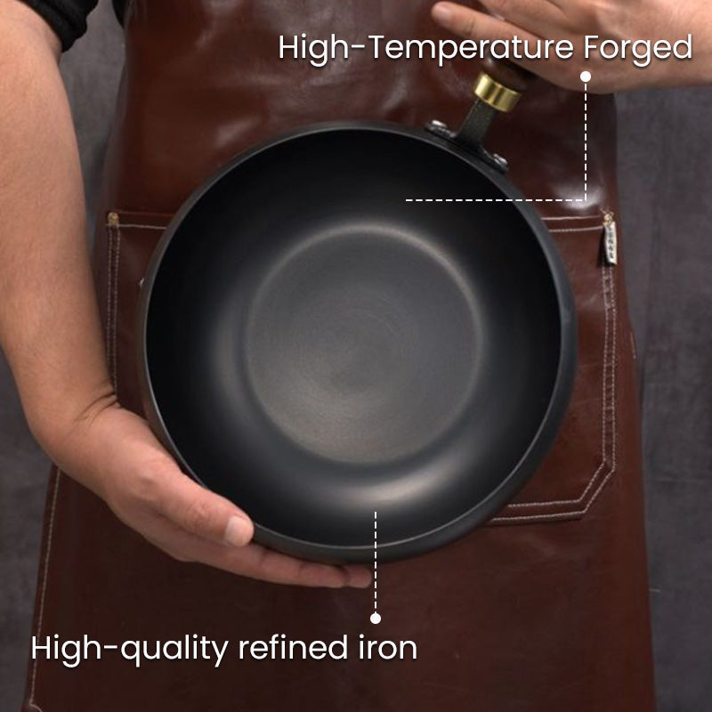 Non coated and non stick household iron pot