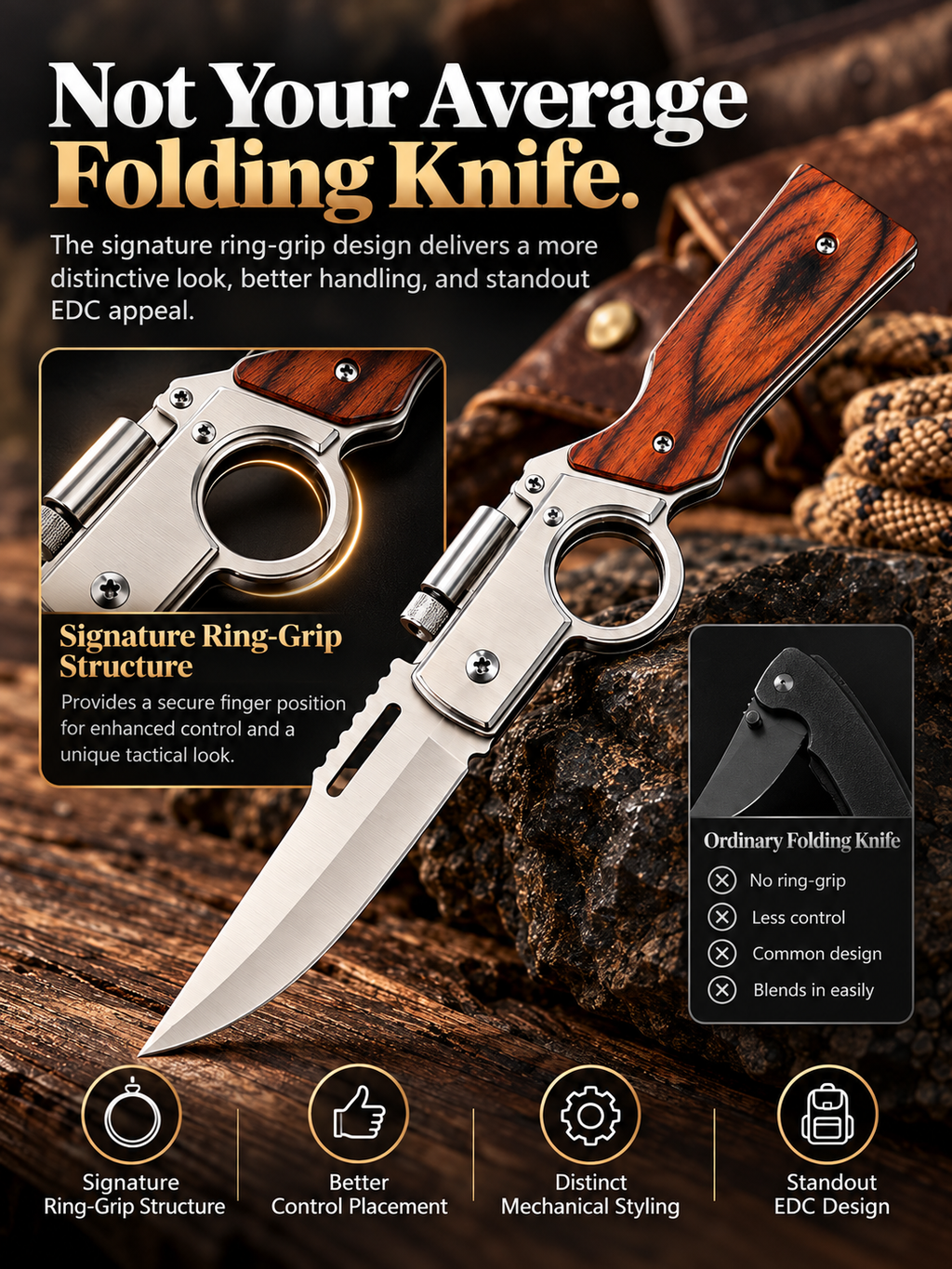 AK47 Flipper Pocket Knife