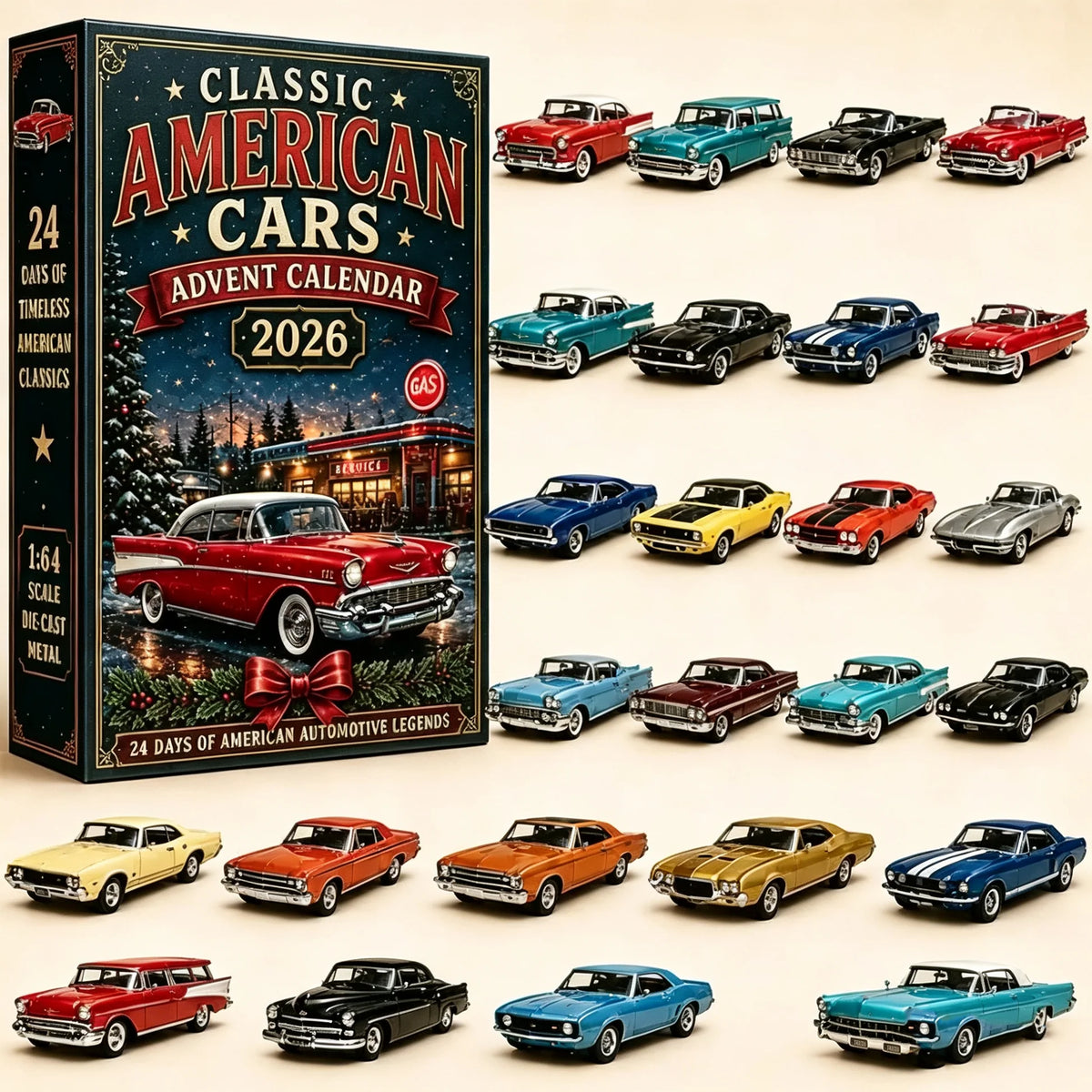 2026 Motorcycle & Classic American Cars Advent Calendar