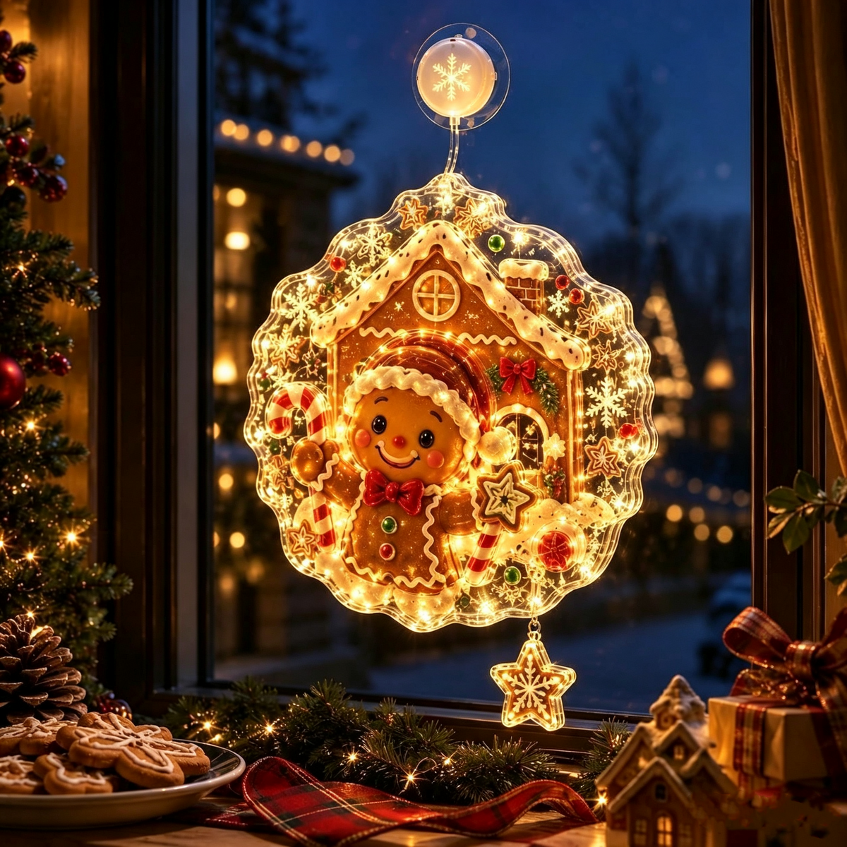 ZavenastoreTM⭐ Christmas Suction Cup Window Light