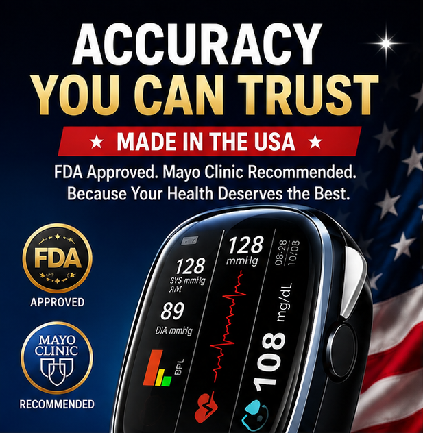 Non-Invasive Smart Blood Sugar Tracking Device 99.9% Accuracy