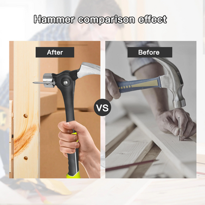 16 oz Claw Hammer with Magnetic Nail Starter and Rip Claw, 1-4 Pcs