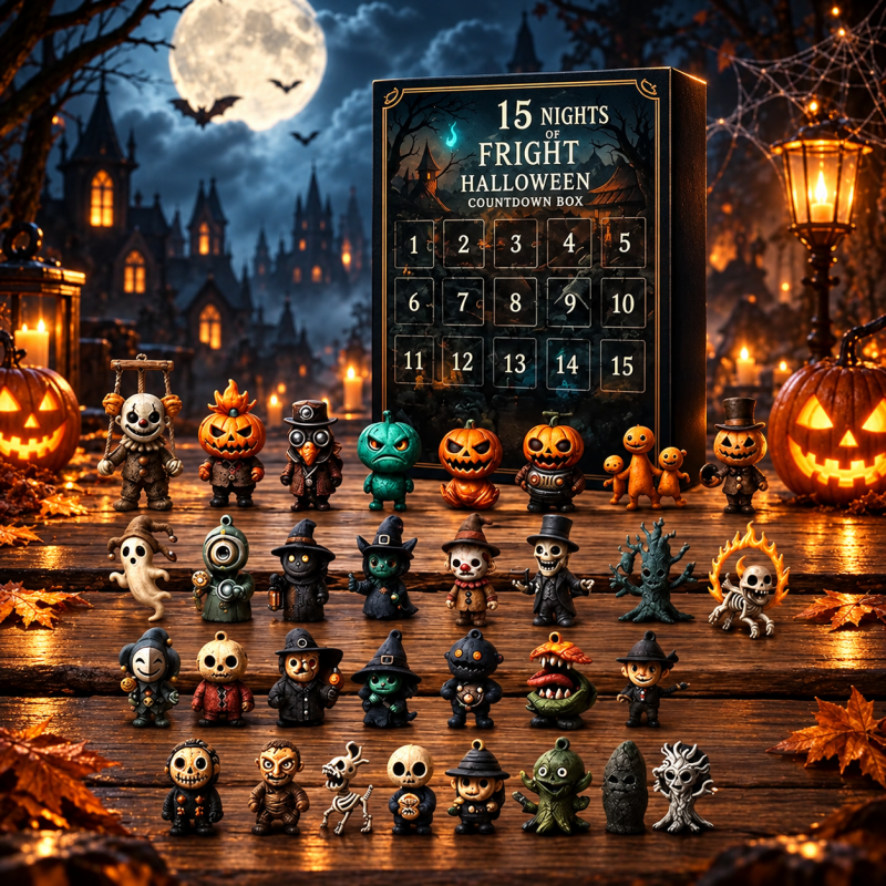 Zavenastore 15 Nights Fright Halloween Countdown Box
