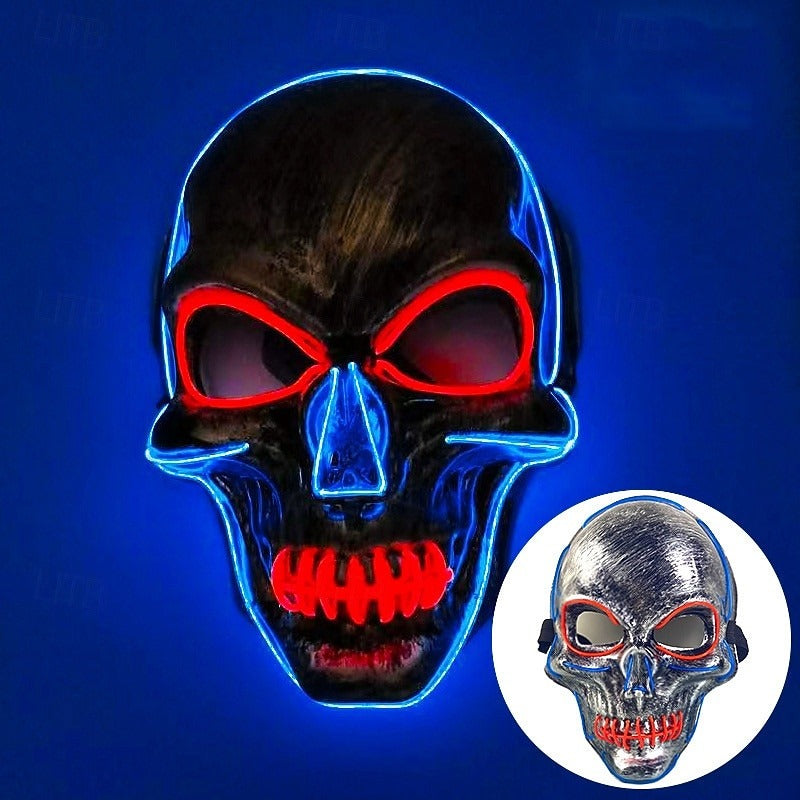Halloween Cold Light Line Skull Luminous Mask