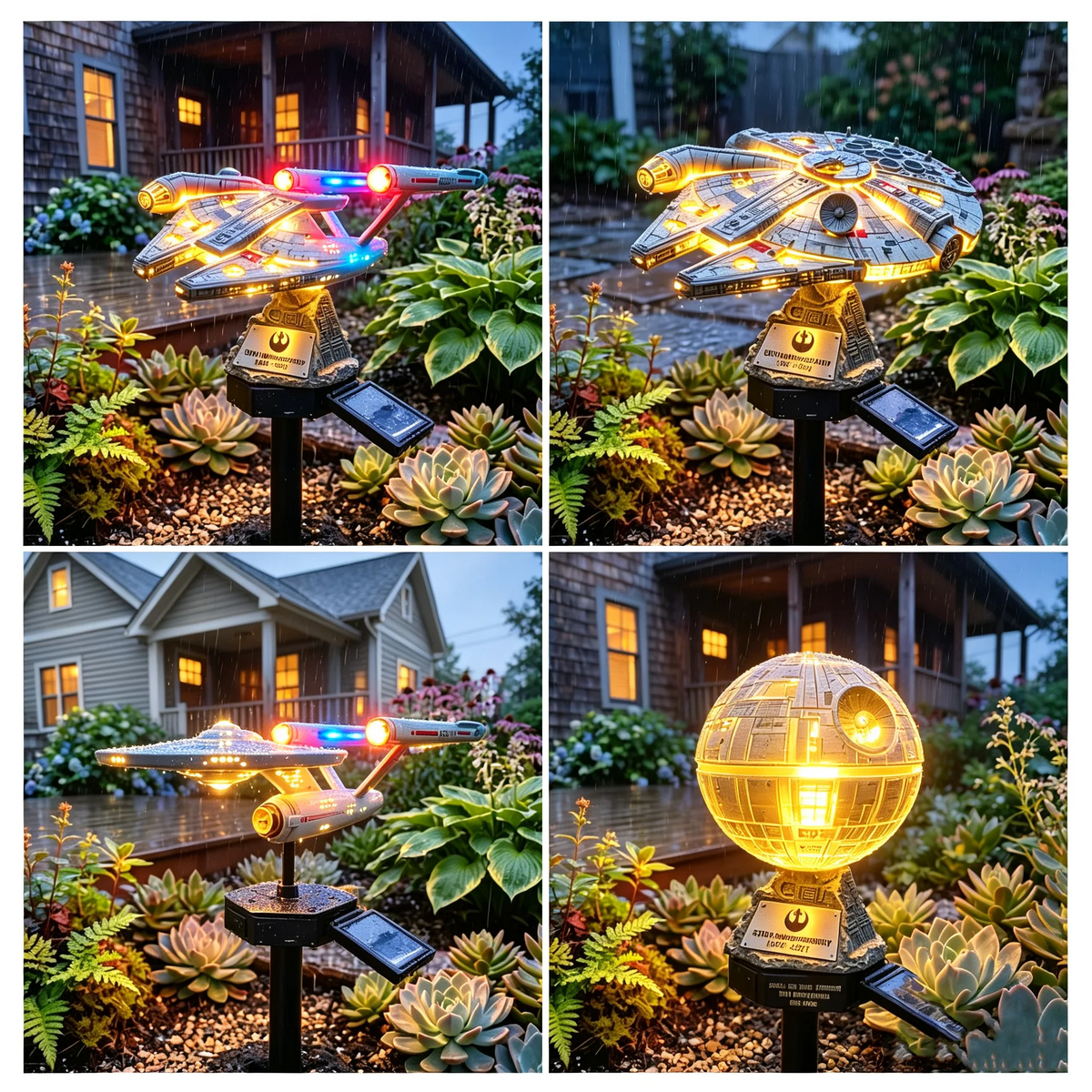 60th Anniversary Enterprise NCC-1701 Solar Garden Light