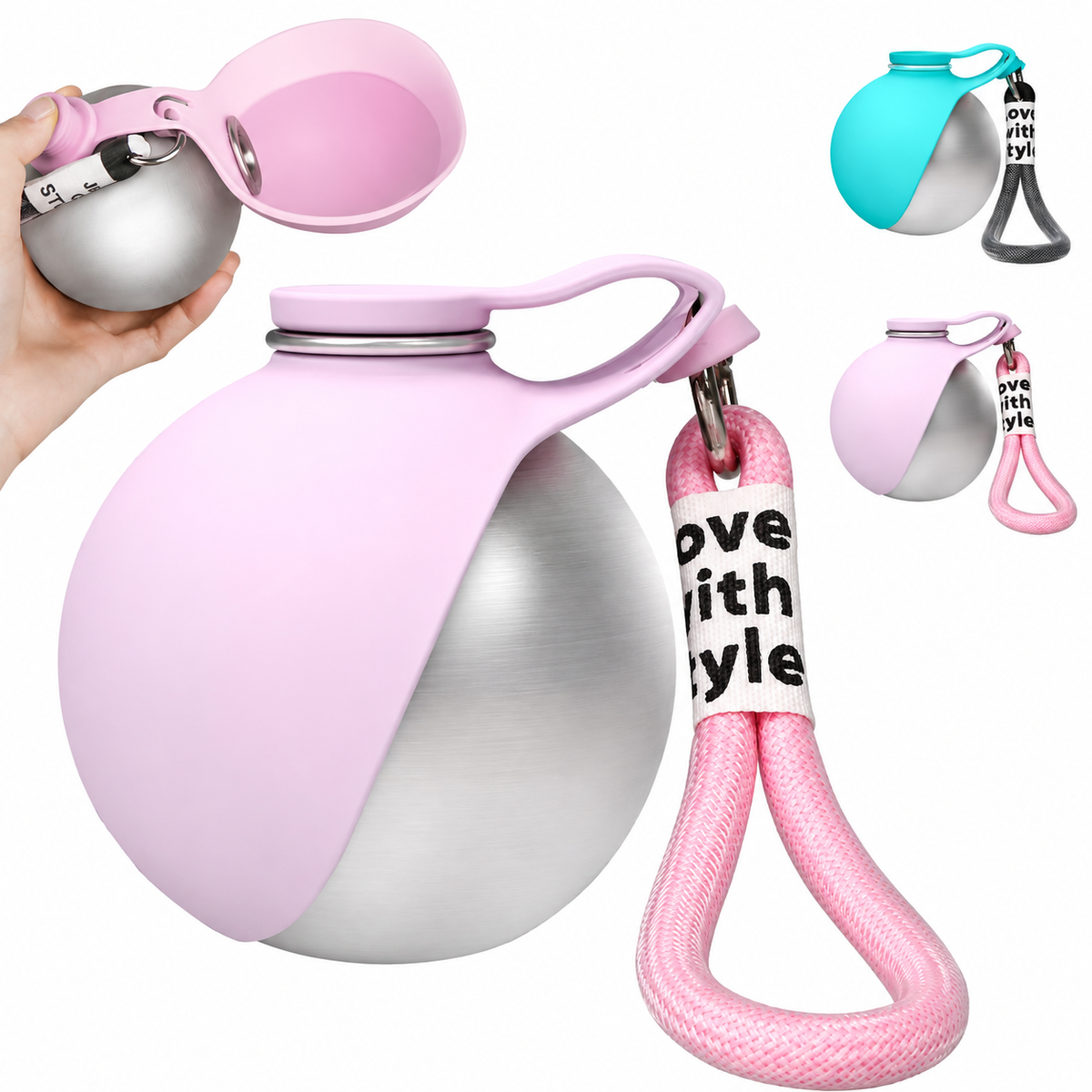 2-in-1 Portable Dog Water Bottle for Small Dogs - Leak-Proof