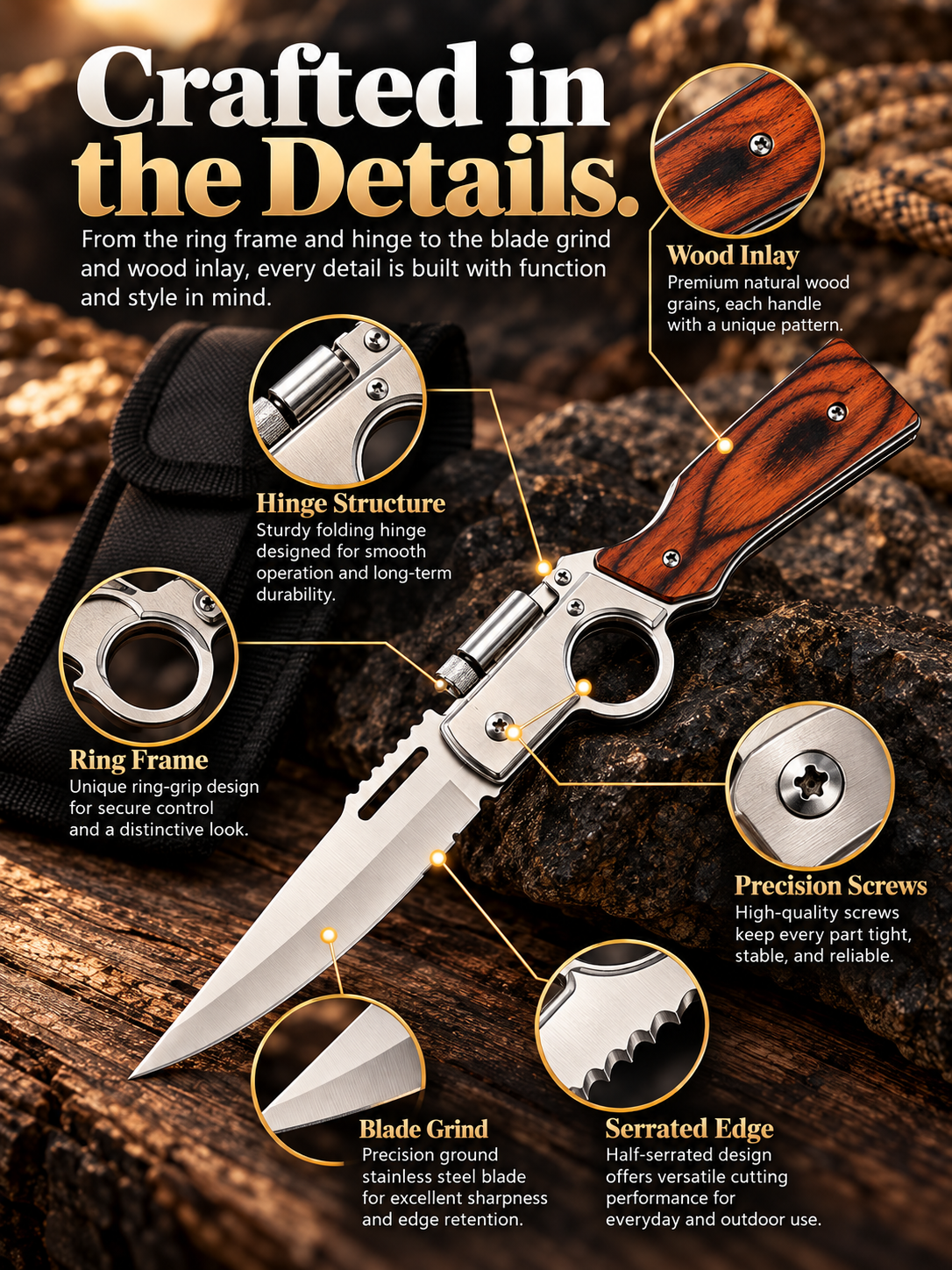 AK47 Flipper Pocket Knife