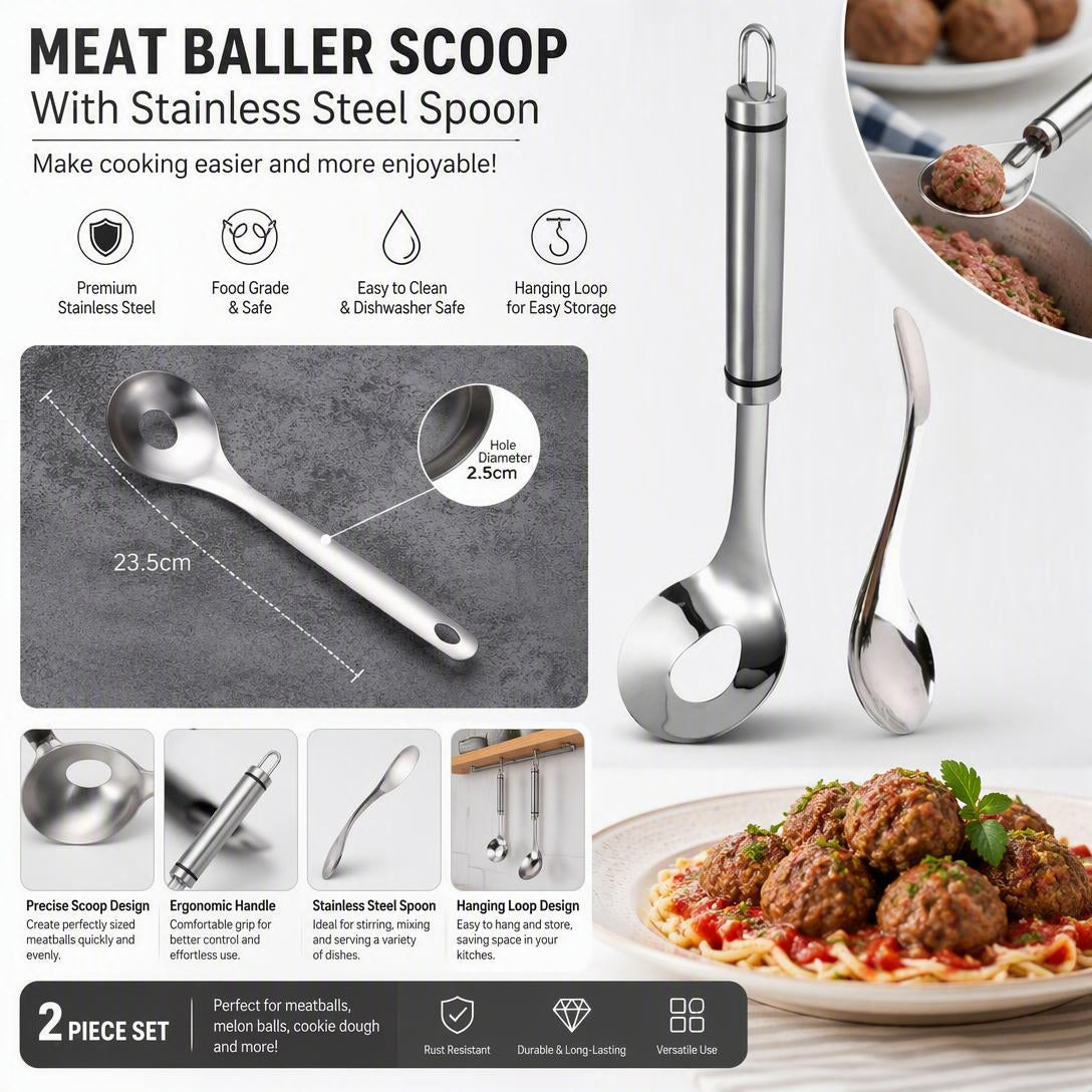Stainless Steel Meatball Scoop