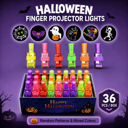 👻 Halloween Finger Projector Rings – LED Party Favors for Kids🎃
