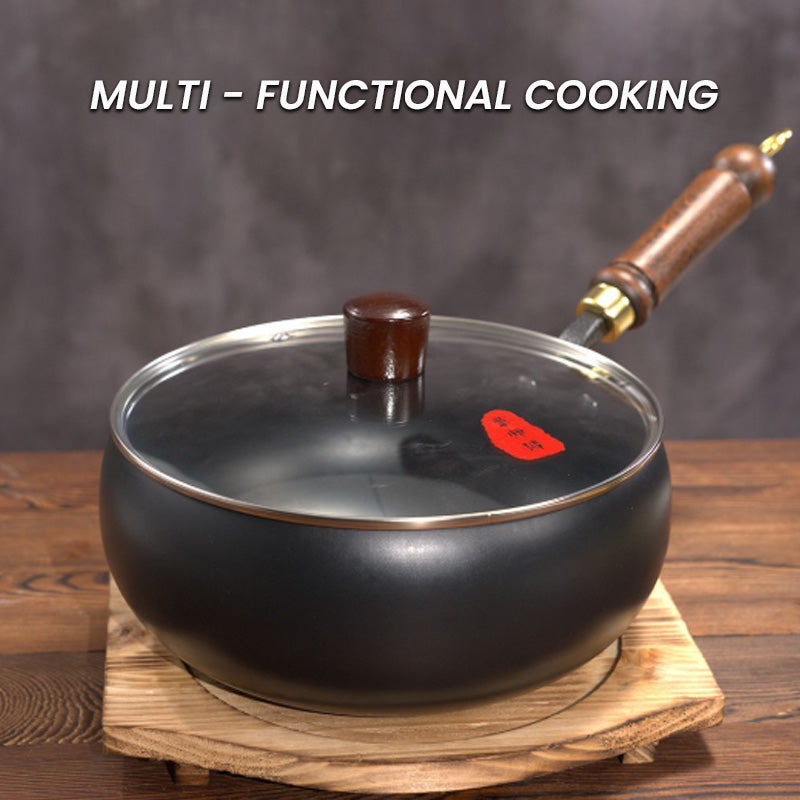 Non coated and non stick household iron pot