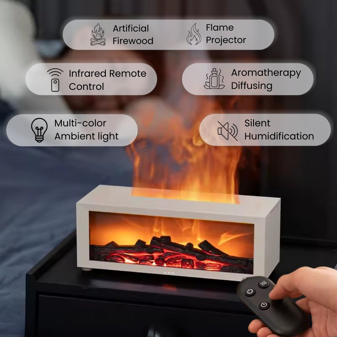 7 Colors Fireplace Flame Fire Oil Diffuser
