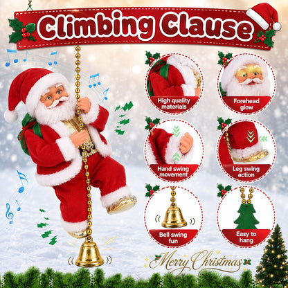 Climbing Santa Claus Christmas Ornament