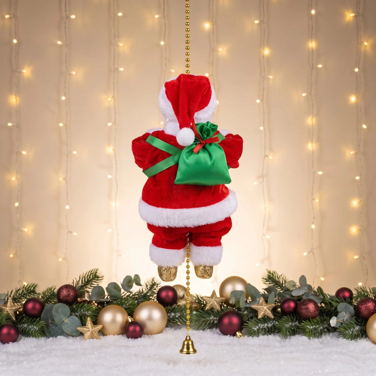 Climbing Santa Claus Christmas Ornament