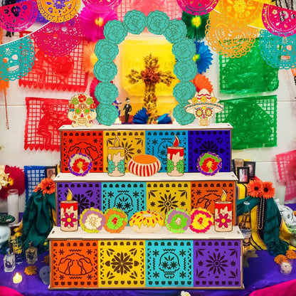 Zavenastore Elegant Day of the Dead Ofrenda Altar Wooden Shadow Box