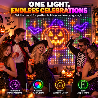 LED Halloween&Christmas Curtain Lights