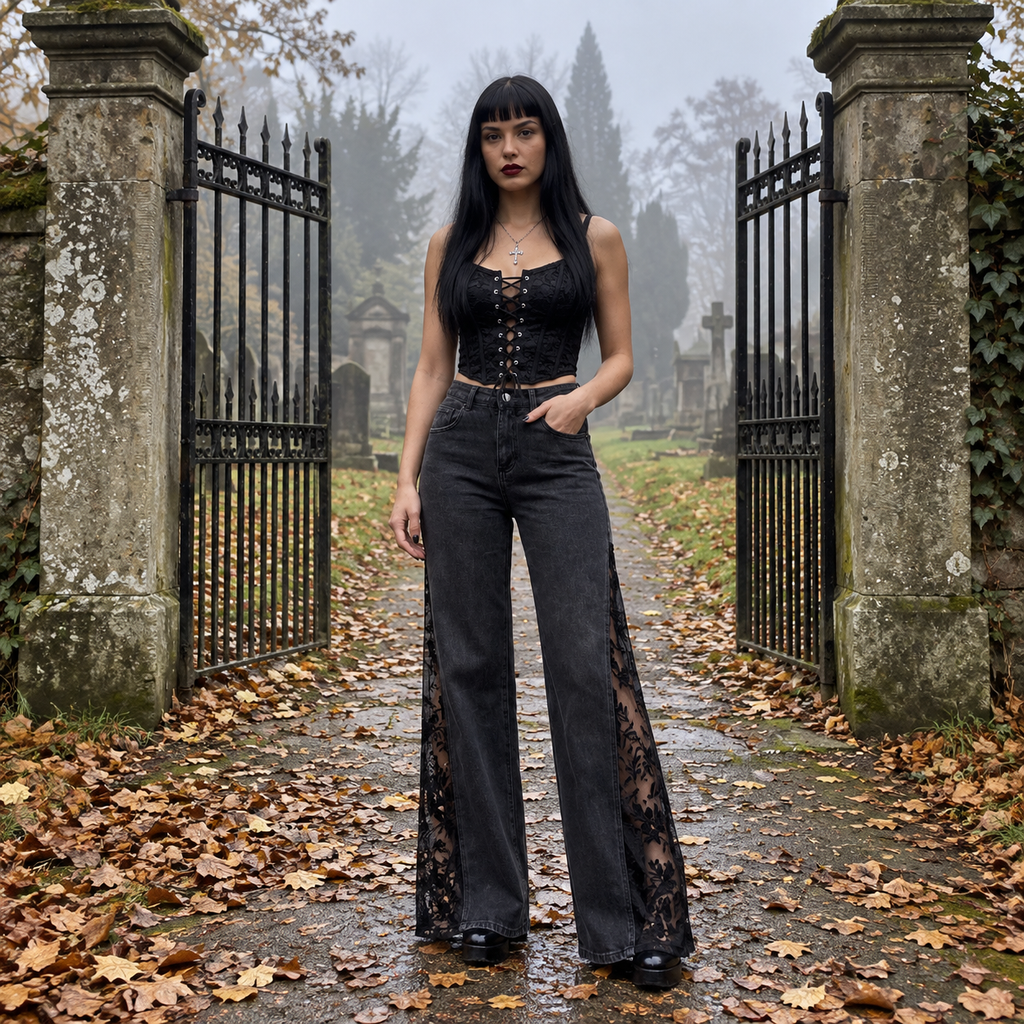 La Flor Oscura Lace Jeans