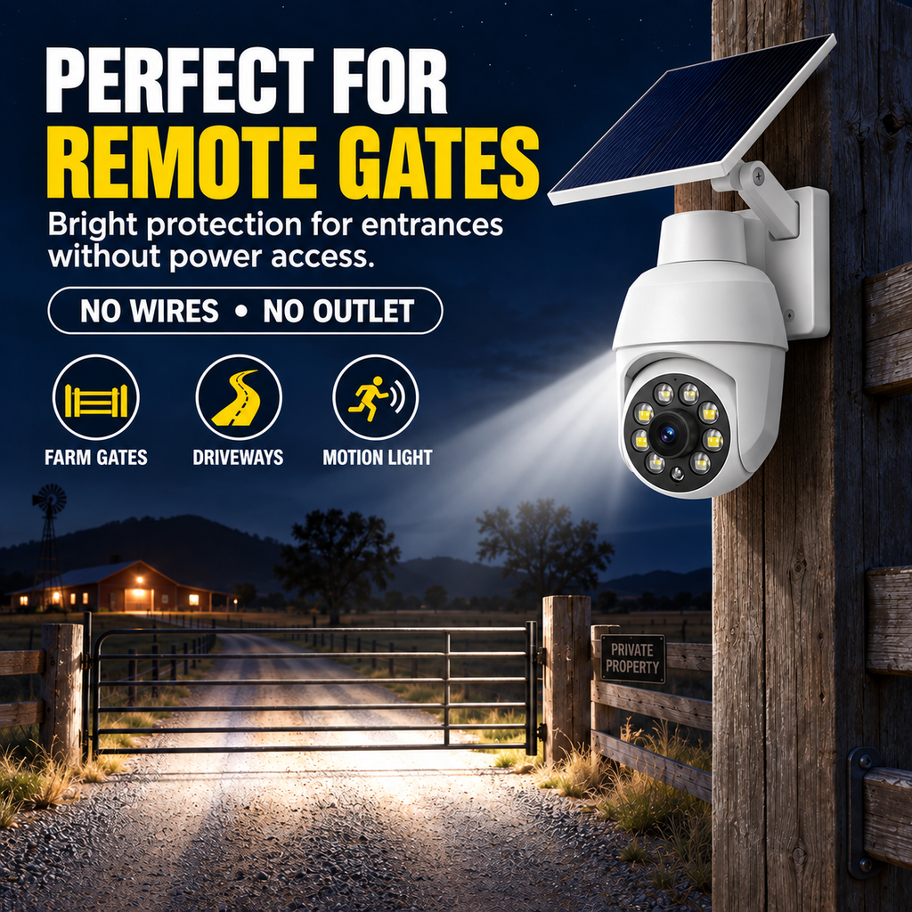 360° Ultra-Bright Motion Sensor Spotlight|Wireless Dummy PT Dome CCTV Camera