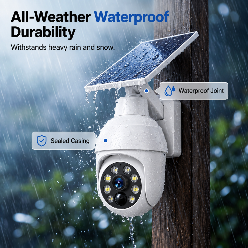 360° Ultra-Bright Motion Sensor Spotlight|Wireless Dummy PT Dome CCTV Camera