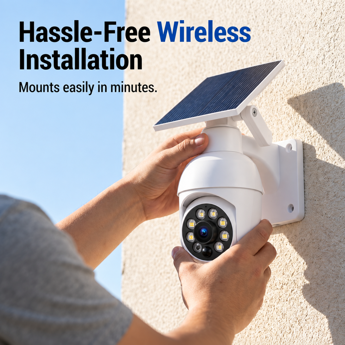 360° Ultra-Bright Motion Sensor Spotlight|Wireless Dummy PT Dome CCTV Camera