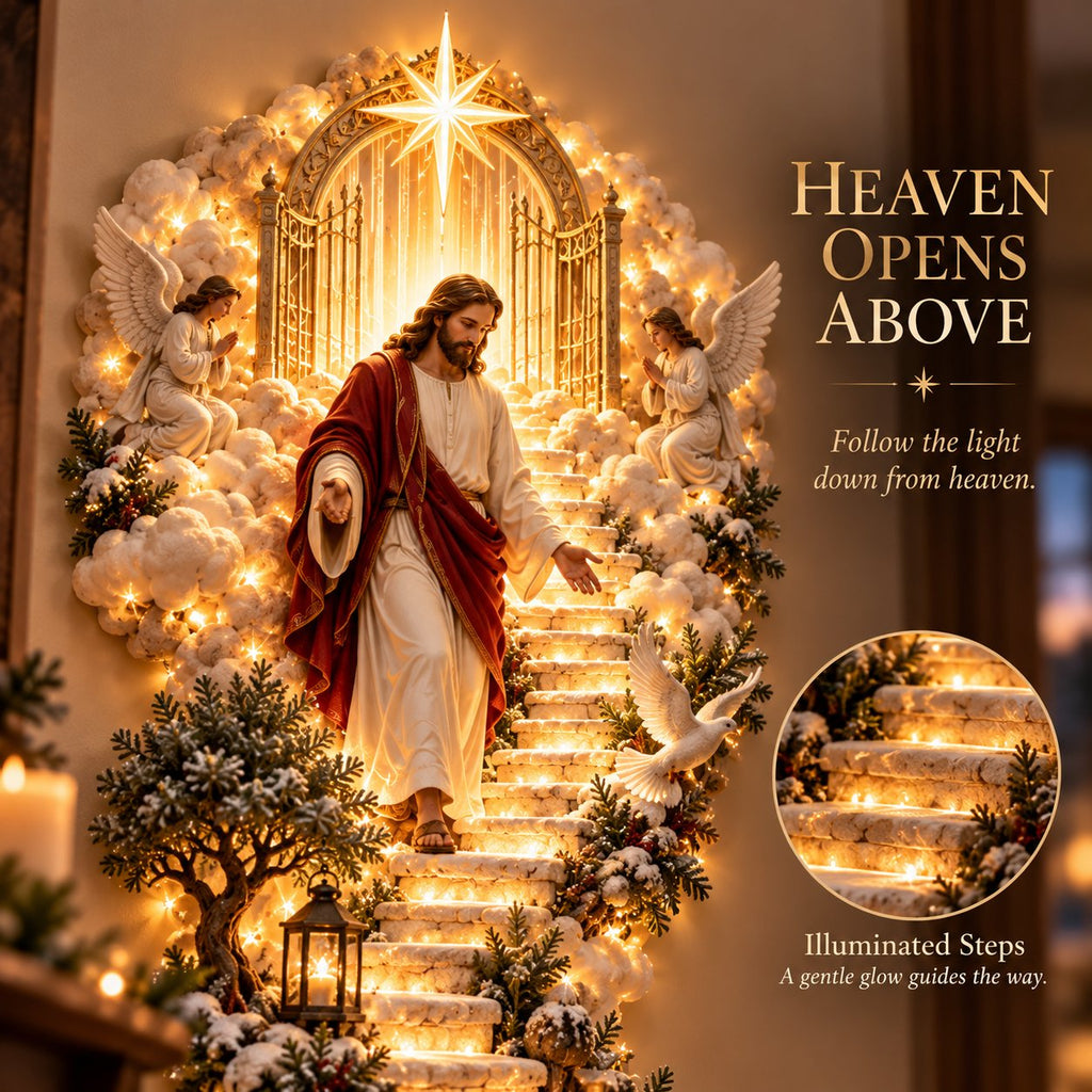 Jesus Light of Heaven Christmas Wall Hanging✝️