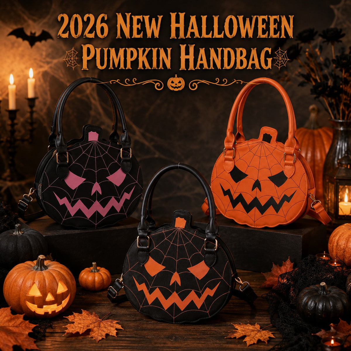 New 2026 Halloween Pumpkin Handbag
