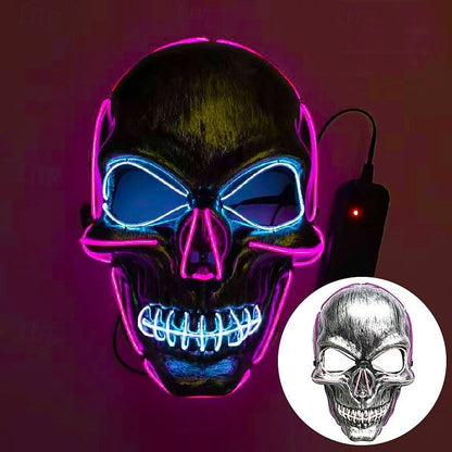 Halloween Cold Light Line Skull Luminous Mask