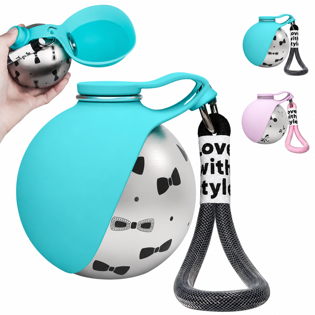 2-in-1 Portable Dog Water Bottle for Small Dogs - Leak-Proof