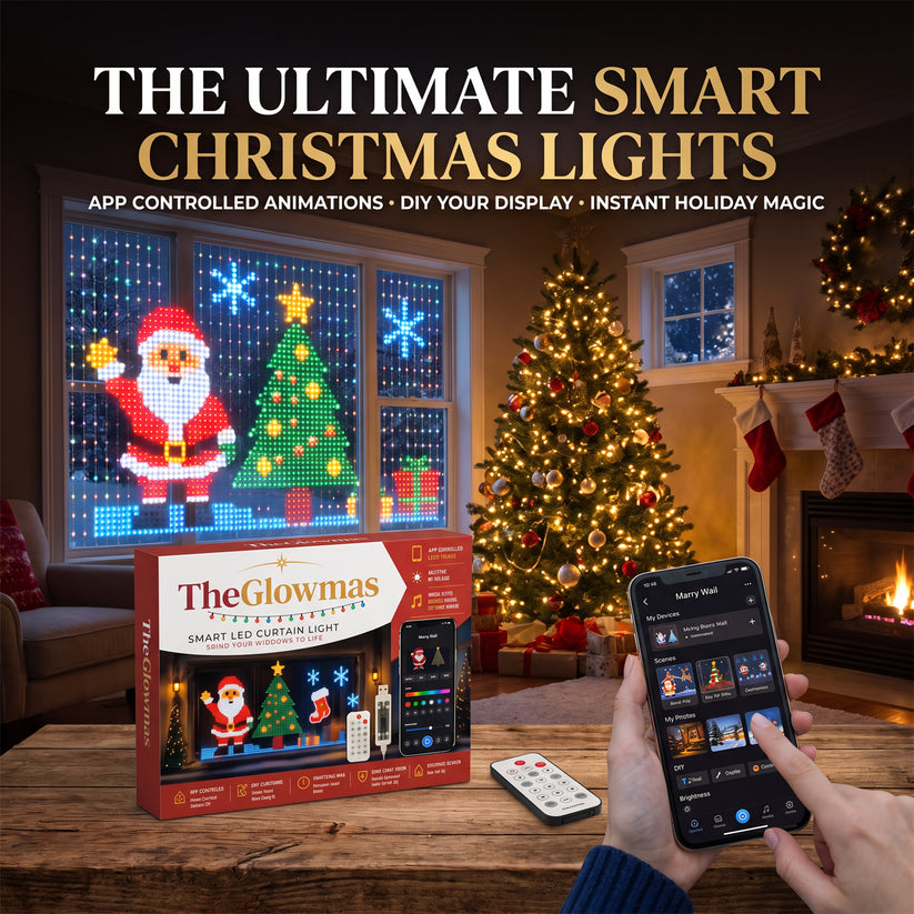 🎄✨Christmas LED House Net & Smart Outdoor Wall Curtain Light & Christmas Tree Lights