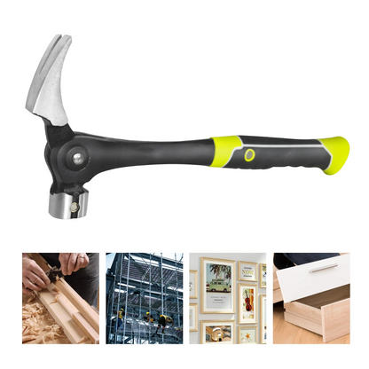 16 oz Claw Hammer with Magnetic Nail Starter and Rip Claw, 1-4 Pcs