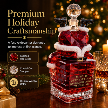 ZavenastoreTM⭐Santa Stuck in Chimney Decanter Whiskey Bottle