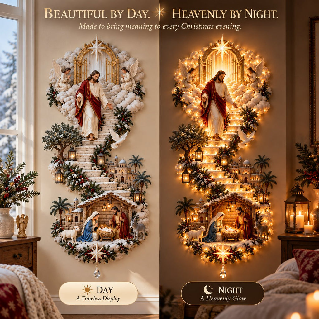 Jesus Light of Heaven Christmas Wall Hanging✝️