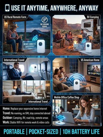 [Global Coverage, Lifetime Free]Unlimited Portable Wi-Fi