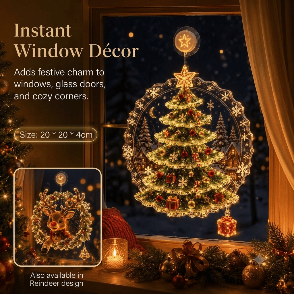 ZavenastoreTM⭐ Christmas Suction Cup Window Light